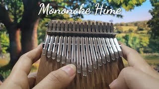 Mononoke Hime Princess Mononoke OST  Joe Hisaishi  kalimba cover with tabs [upl. by Bentlee601]