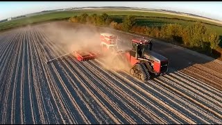 DJI amp PNJ CASE IH Quadtrac 9380 et POTTINGER 9m au semi de blé en 2015 [upl. by Elakram388]