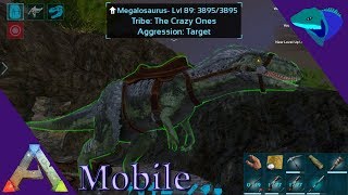 SOLO MEGALOSAURUS TAMING Ark Mobile S1E32 [upl. by Natrav]