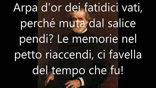 Giuseppe Verdi Va pensiero  Testo e Musica [upl. by Kohn]