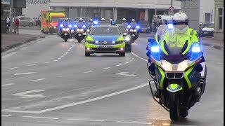 Ungeschnitten Polizeieskorte Bundespräsident in Aurich [upl. by O'Hara]