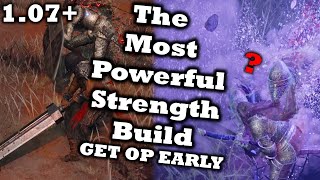 The Most Powerful PURE Strength Build In Elden Ring Get OP EARLY NO Gimmick  Ultimate Hero Guide [upl. by Sanbo]