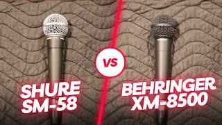 Shure SM58 vs Behringer XM8500 [upl. by Festus603]