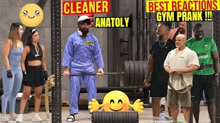 ANATOLIY the cleaner shocks the GIRLS Anatoliy Gym PRANK anatoly fitness gym [upl. by Kiersten]