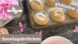 glutenfreie Sonntagsbrötchen  Rezept  helle Brötchen  glutenfrei backen mit Nadine [upl. by Sarette362]