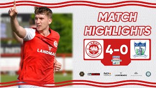 MATCH HIGHLIGHTS  REDS CRUISE TO VICTORY  Larne 40 Newry City [upl. by Auhsoj]