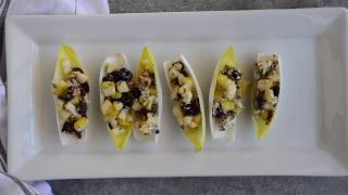 Endive Bites with Pear Blue Cheese and Pecans [upl. by Zerep786]