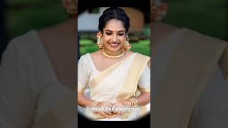 Classic Kerala White amp Gold Saree  Onam amp Festival Look KeralaSaree WhiteAndGoldSaree [upl. by Bettzel]