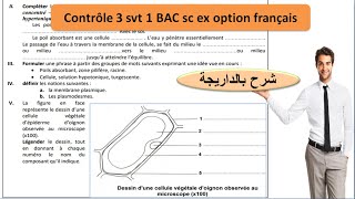 SVT 1BAC sc ex contrôle3  absorption de leau et des sels minéraux شرح بالداريجة [upl. by Clayberg]