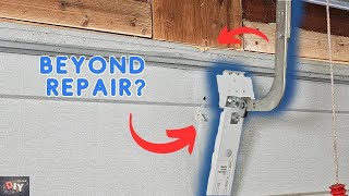 Garage Door reinforcement bracket torn off  Wayne Dalton [upl. by Kcirad]