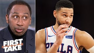 76ers say there’s no truth to the Ben Simmons trade rumors – Stephen A  First Take [upl. by Rubma]