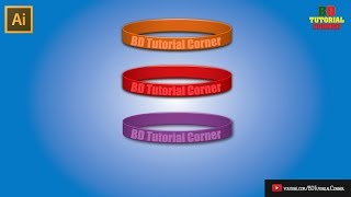 How to make wristband using 3D effect Bangla  Adobe Illustrator Tutorial  10 [upl. by Dami]