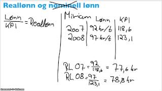 Reallønn og nominell lønn [upl. by Riocard]