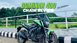 DOMINAR 400💚 Chain review🔥  30000KM😱 dominar400 tamil biker bikereview bike bikerlife [upl. by Snej]