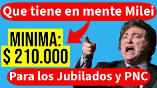 💲210000 la Jubilacion Minima  Lo que tiene en mente Javier Milei  Aumentos y bonos a las PNC [upl. by Gefell]