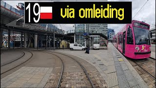 GVB Amsterdam Tram Lijn 19 Station Sloterdijk  Diemen Sniep VIA OMLEIDING [upl. by Haldis]