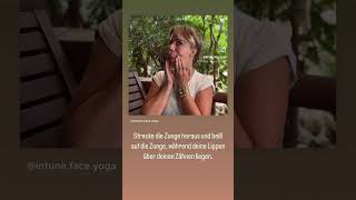 gesichtsyoga gesichtsfitness gesichtspflege vollelippen marionettenfalten faceyogafam yoga [upl. by Anaujat]