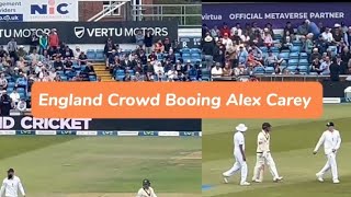 England Crowd Booing Alex Carey in Headingley Test Barmy Army chants on Alex Carey [upl. by Georgine]