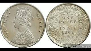 One rupees 1862 victoria coin  british india coin  rare silver coin  one rupees  old cin buyers [upl. by Neeluj]