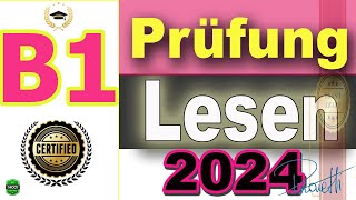 B1 Prüfung  Lesen ÜbungssatzGAST DTZ 2024 TEST deutschlernen deutschlandlearngerman [upl. by Samira]