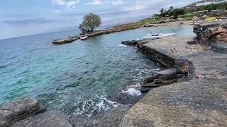 Crete Elounda The stone coast line of Elounda Mare Hotel walking [upl. by Itnava]