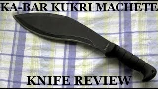 KaBar Kukri Machete Knife Review [upl. by Tnek]