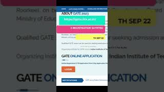 GATE REGISTRATION STARTEDAPPLY NOW shorts gate geomaticsengineering [upl. by Klingel]