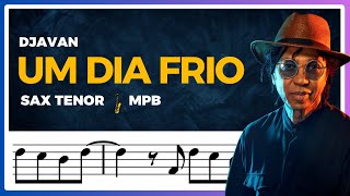 UM DIA FRIO Djavan  Playback Sax Alto Partitura [upl. by Adnahsal]