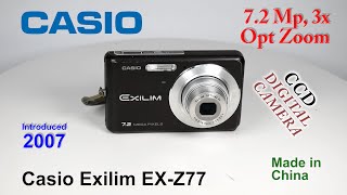 2007 Casio Exilim EX Z77  CCD Digital Camera [upl. by Ybbil789]