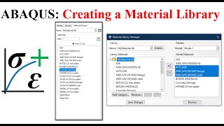 27 ABAQUS Tutorial Creating a Material Library [upl. by Brant388]