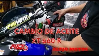 CAMBIO DE ACEITE YAMAHA XT 660R [upl. by Yroffej643]