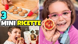 3 MINI RICETTE ADORABILI Pizza Crostata e Biscotti Facili da Fare [upl. by Eatnoj]