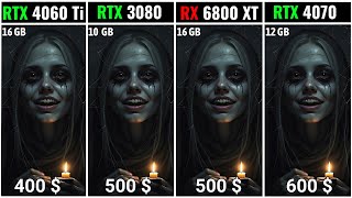 RTX 4060 TI VS RX 6800 XT VS RTX 4070 VS RTX 3080 TEST IN 13 GAMES [upl. by Nemad216]