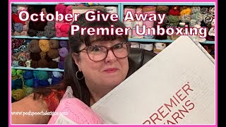 Coffee And Crochet Live Podcast  October 1 2024  October Give Away And A Premier Yarn Unboxing [upl. by Tebzil410]