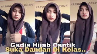 Gadis Hijab Cantik Yang Suka Dandan Di Kelas  Zea Beauty Hijab Style H1042 [upl. by Mera]