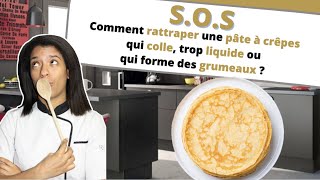 Comment rattraper une pâte à crêpe qui colle trop liquide ou qui a des grumeaux [upl. by Labina]