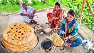 আজ দাদু আর আপনাদের সবার অনুরোধে নরম তুলতুলে আলুর পরোটা বানালাম  aloor paratha recipe [upl. by Niamreg]