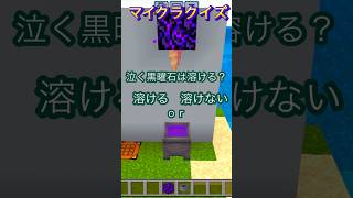 泣く黒曜石は溶ける？minecraft マイクラ マイクラクイズ 泣く黒曜石 イマジニアtv [upl. by Fisoi]