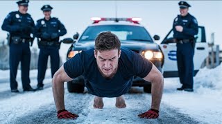 Les flics font faire des pompes à un homme par un temps glacial mais il les renvoie le lendemain [upl. by Lunseth]