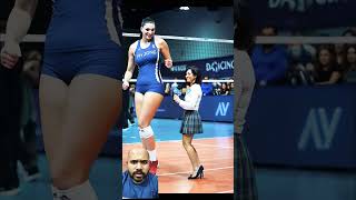 10 fit tall volleyball player Dance on spot light volleyball sports reaction viralvideoshorts [upl. by Yendyc]