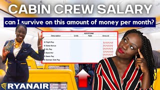 Ryanair Cabin Crew Salary 💵 My Payslip Breakdown FLIGHTS BONUS DEDUCTIONS How Much Money€£ [upl. by Rheims]