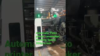 corrugados boxmaker flexoprinter casemaker máquina de cartón картонажная машина [upl. by Turne]