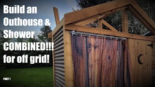 Best Off Grid Outhouse amp Shower Combo For Cheap Prep your new homestead for comfort and safety [upl. by Quiteris]