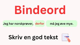 Norskprøven Skriftlig  Bindeord [upl. by Fabe]