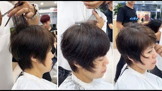 Perfect Short Layered amp Textured Haircut for women Full Tutorial  Short Pixie Cutting Techniques [upl. by Elehcin]