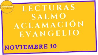 ✝️ Lecturas Y Evangelio de hoy ✝️ DOMINGO 10 De Noviembre De 2024 ✝️difundiendolapalabra [upl. by Eibbed384]