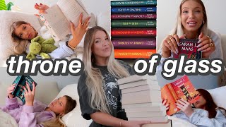 reading Throne of Glass for the 1st time amp honest review no spoiler fantasy reading vlog Booktube [upl. by Irt]