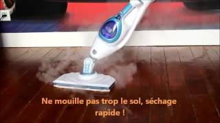 Test Black  Decker FSMH1621R Balai Vapeur 10 en 1 Bleu Piscine [upl. by Gilder]