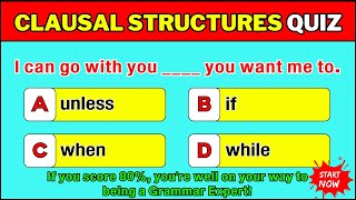 Clausal Structures Quiz 📝 If you score 80 you’re well on your way to being a Grammar Expert [upl. by Valonia]