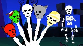 squelette doigt famille  rimes effrayantes  squelette chanson  Kids Song  Skeleton Finger Family [upl. by Chrisy695]